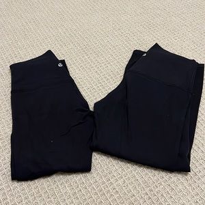 Lululemon black align crops. Size 6